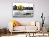・"Yellow Tree"・Glass Wall Art